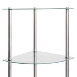 Hylle 6 Etasjer Gjennomsiktig 30X30X160 Cm Herdet Glass