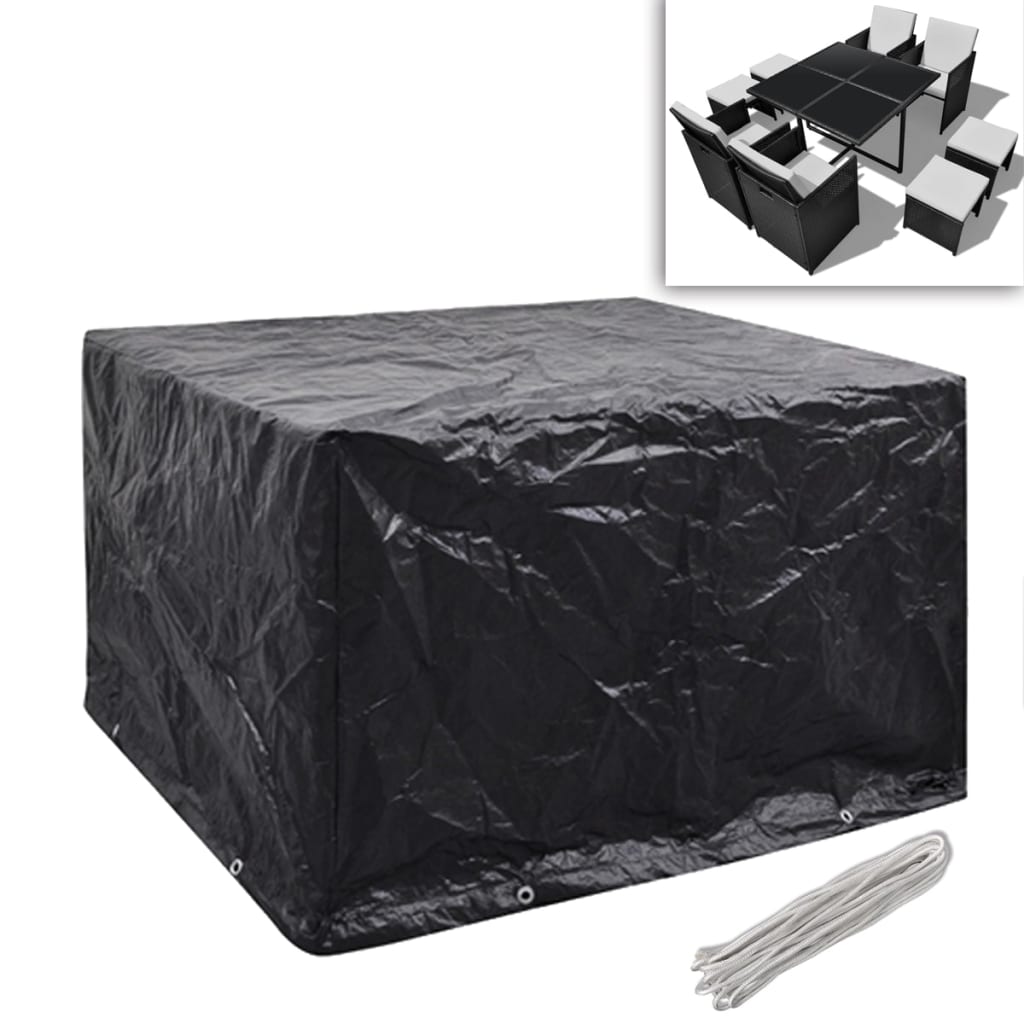 Hagemøbeltrekk 2 Stk 4 Personer Polyrotting 8 Maljer 113X113 Cm