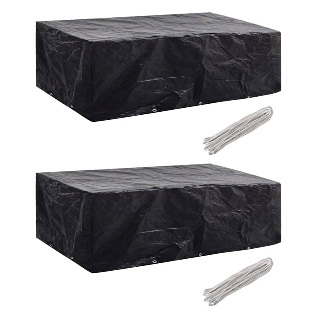 Hagemøbeltrekk 2 Stk 8 Personer Polyrotting 10 Maljer 300X140Cm