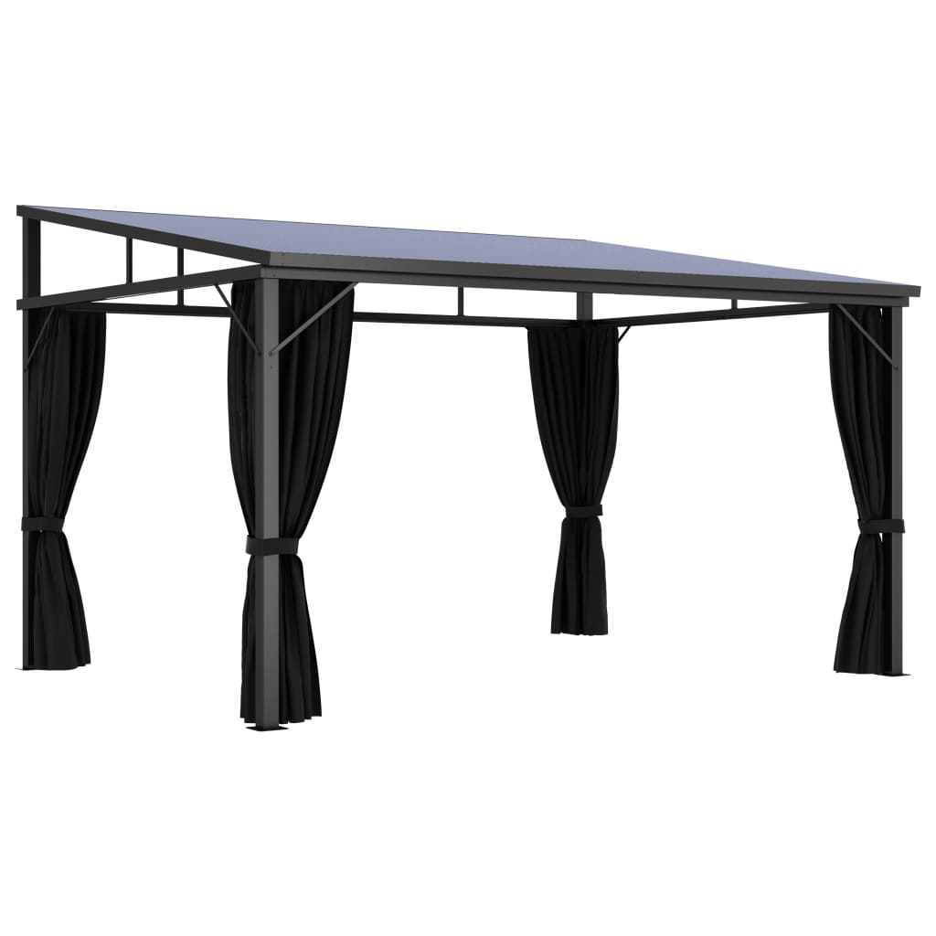 Paviljong Med Gardin 405X294X244 Cm Antrasitt