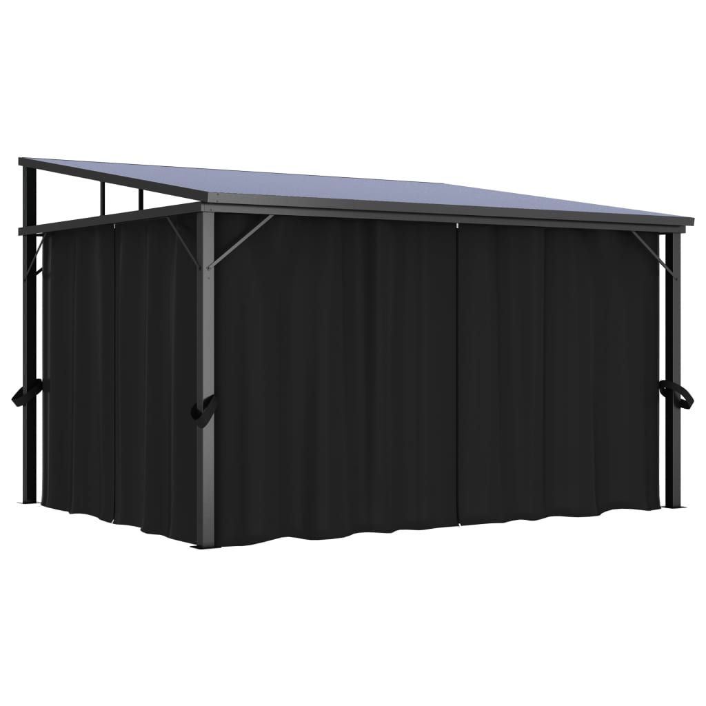 Paviljong Med Gardin 405X294X244 Cm Antrasitt