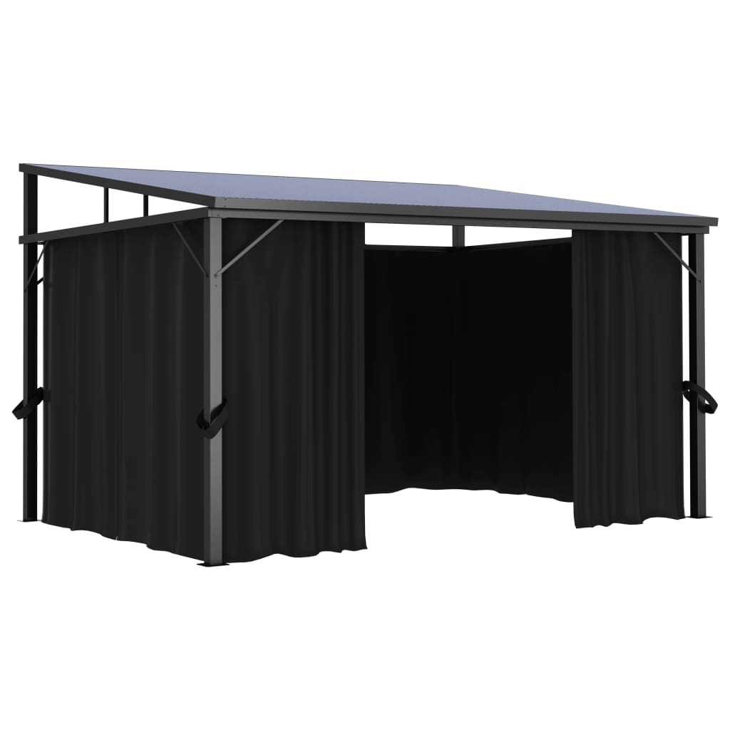 Paviljong Med Gardin 405X294X244 Cm Antrasitt