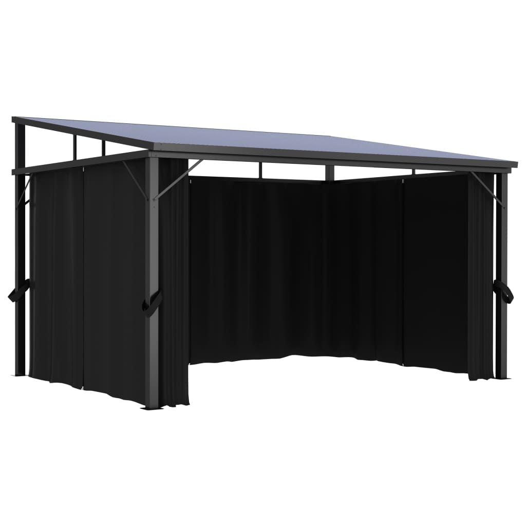 Paviljong Med Gardin 405X294X244 Cm Antrasitt