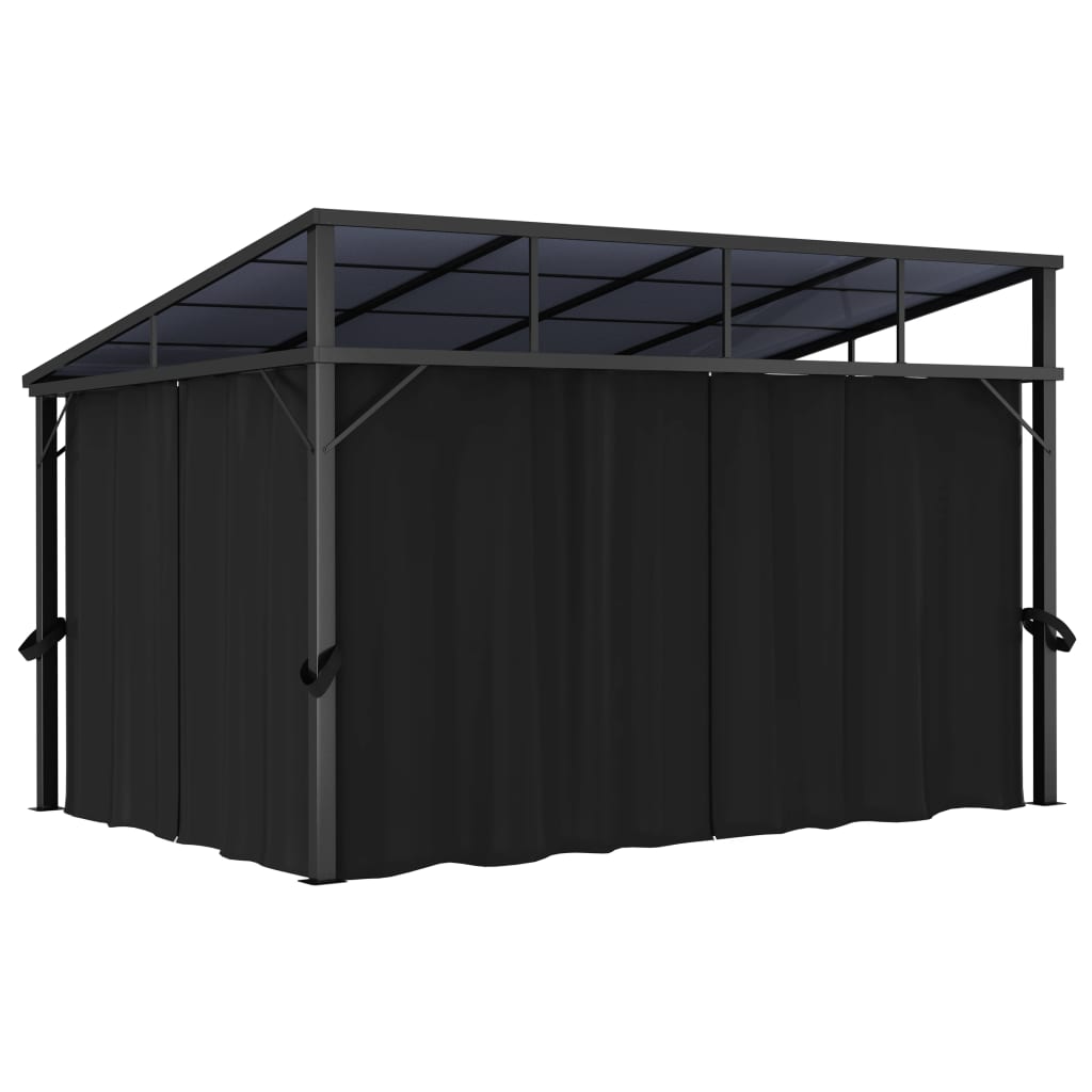 Paviljong Med Gardin 405X294X244 Cm Antrasitt