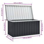 Oppbevaringskasse 129X67X65 Cm Antrasitt