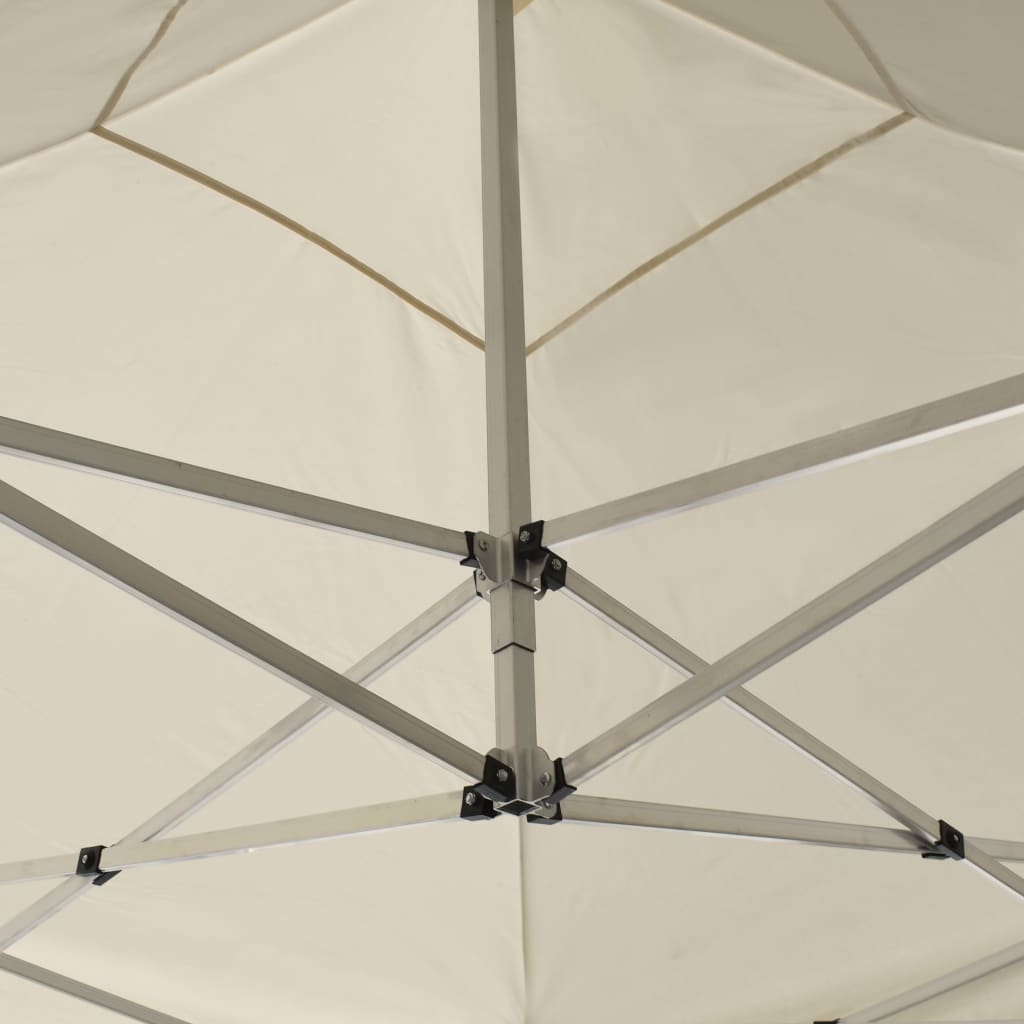 Profesjonelt Foldbart Festtelt Vegger Aluminium 2X2 M Kremhvit