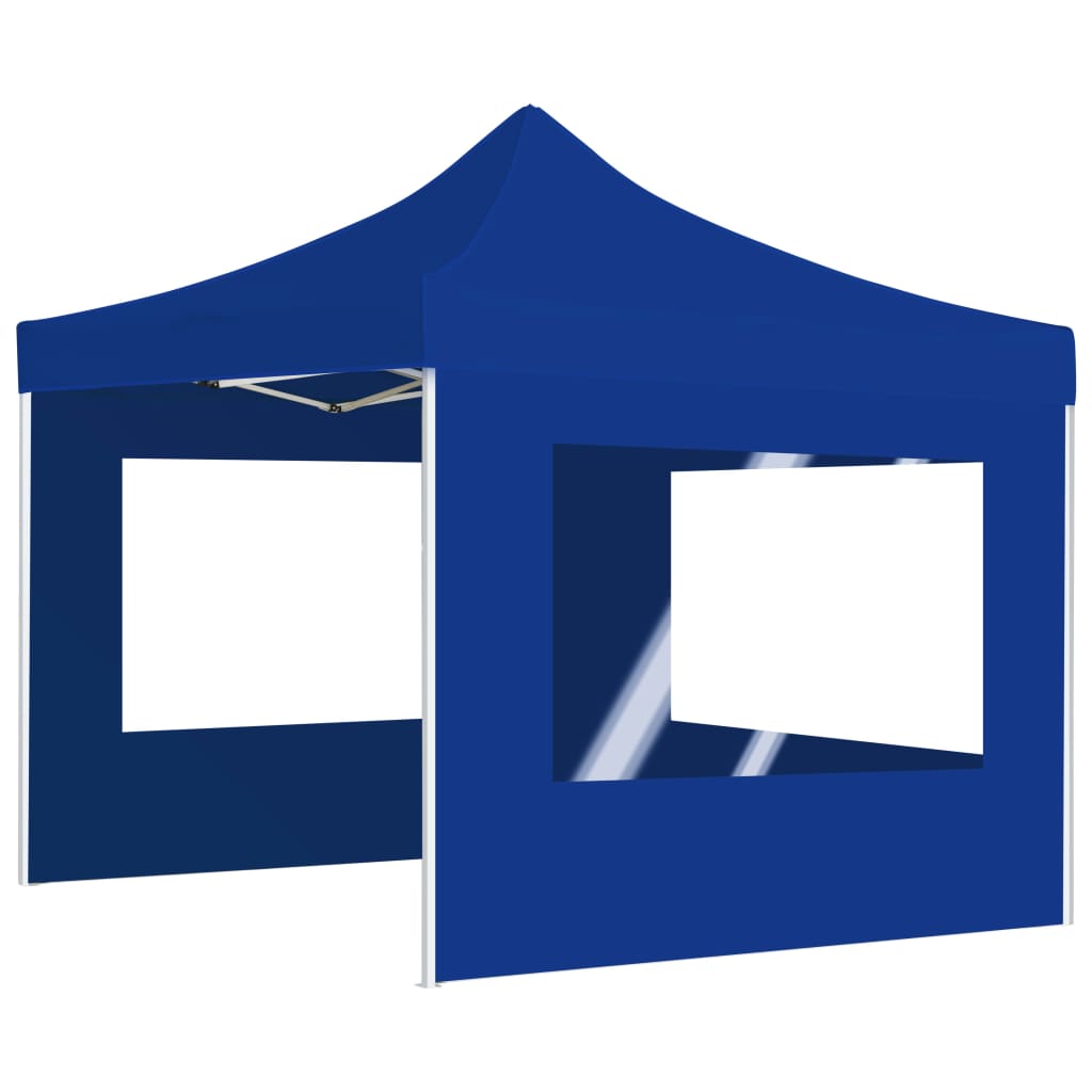 Profesjonelt Foldbart Festtelt Vegger Aluminium 2X2 M Blå
