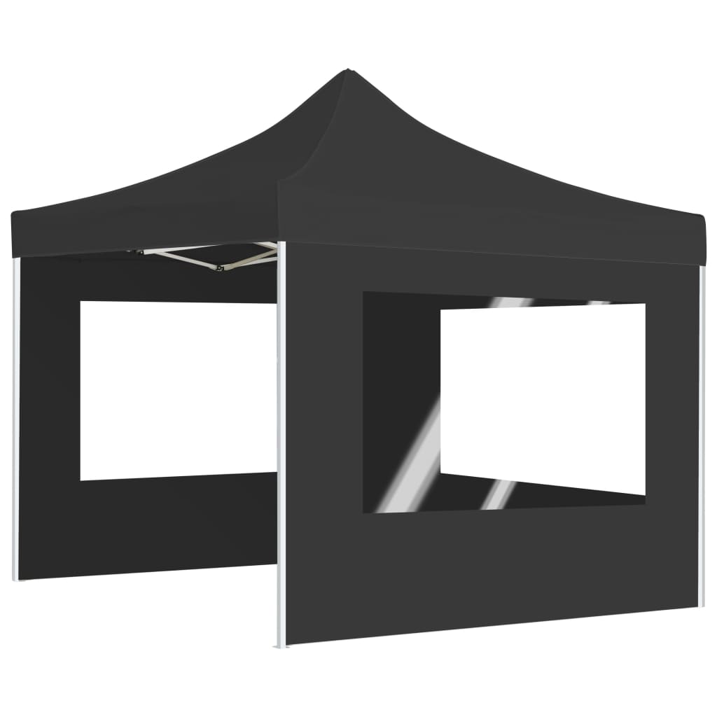 Profesjonelt Foldbart Festtelt Vegger Aluminium 2X2 M Antrasitt