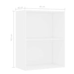 Bokhylle Hvit 60X30X76,5 Cm Konstruert Tre