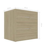Nattbord Sonoma Eik 40X30X40 Cm Konstruert Tre