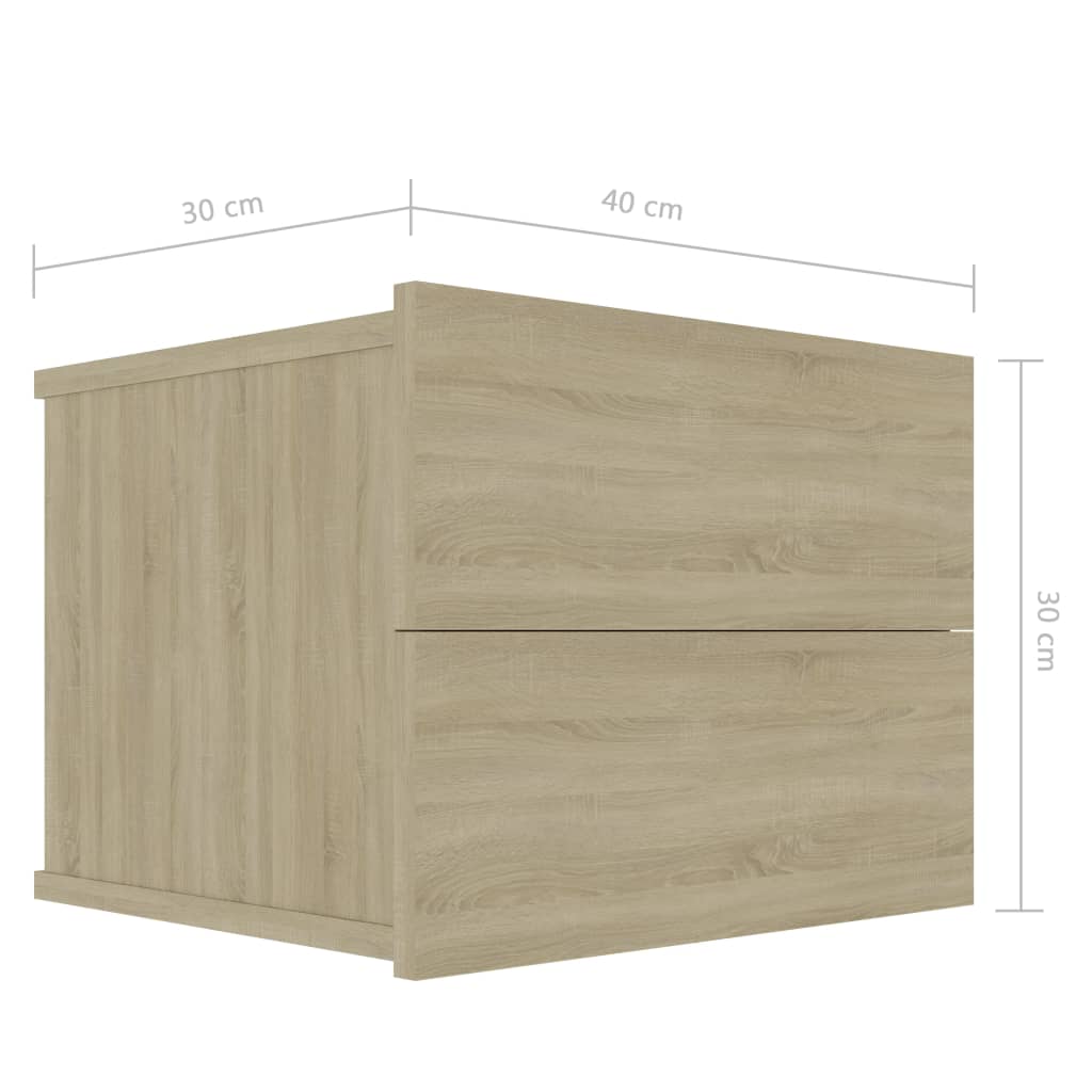 Nattbord Sonoma Eik 40X30X30 Cm Konstruert Tre
