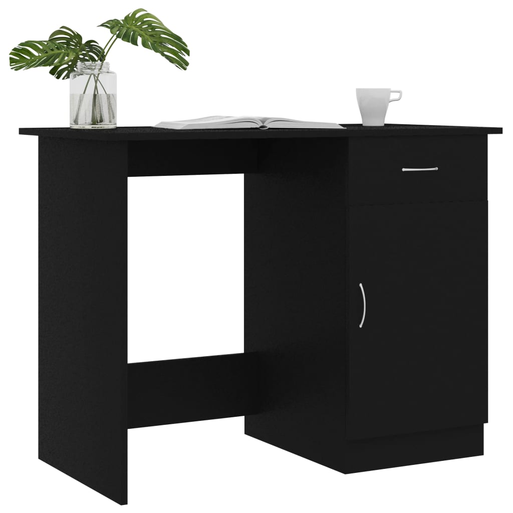 Skrivebord Svart 100X50X76 Cm Konstruert Tre
