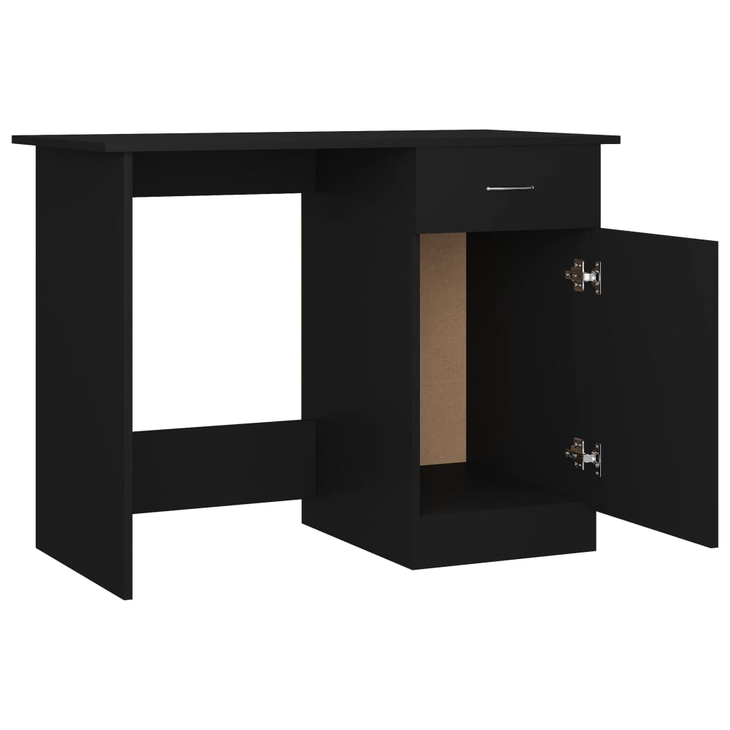 Skrivebord Svart 100X50X76 Cm Konstruert Tre
