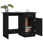 Skrivebord Svart 100X50X76 Cm Konstruert Tre
