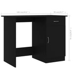 Skrivebord Svart 100X50X76 Cm Konstruert Tre