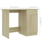 Skrivebord Sonoma Eik 100X50X76 Cm Konstruert Tre