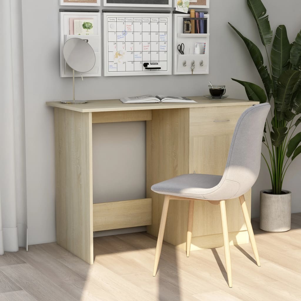 Skrivebord Sonoma Eik 100X50X76 Cm Konstruert Tre