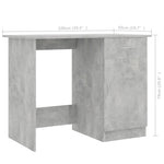 Skrivebord Betonggrå 100X50X76 Cm Konstruert Tre