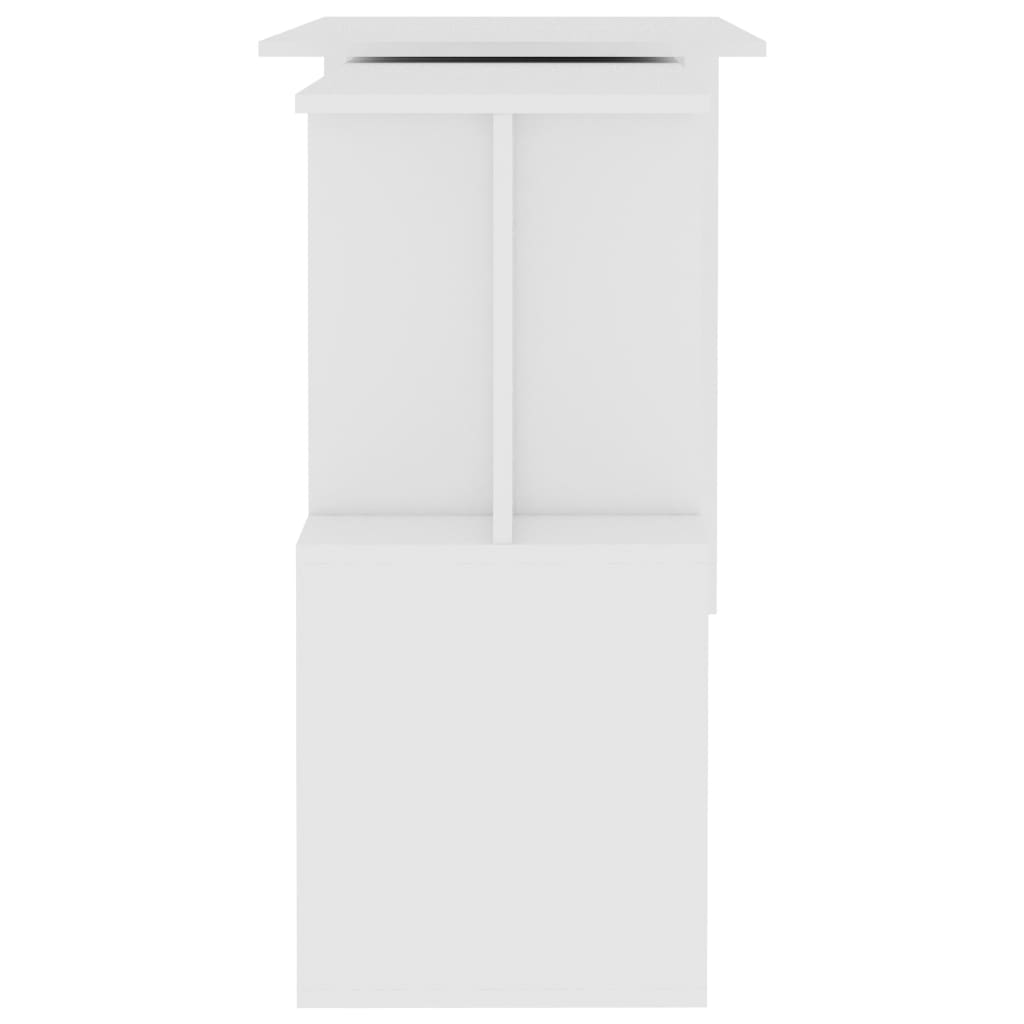 Skrivebord For Hjørne Hvit 200X50X76 Cm Konstruert Tre