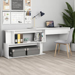 Skrivebord For Hjørne Hvit 200X50X76 Cm Konstruert Tre