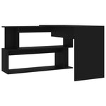 Skrivebord For Hjørne Svart 200X50X76 Cm Konstruert Tre