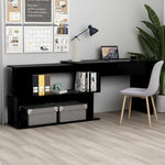 Skrivebord For Hjørne Svart 200X50X76 Cm Konstruert Tre
