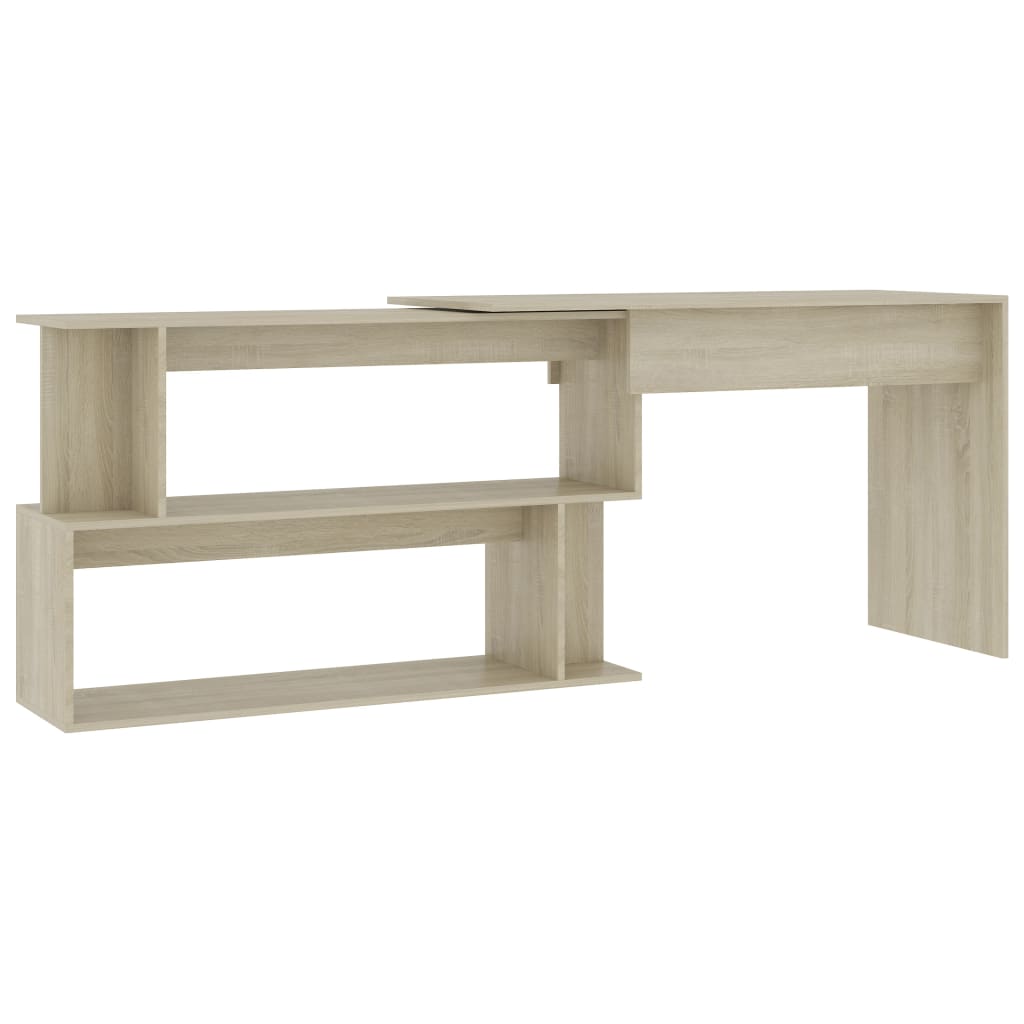Skrivebord For Hjørne Sonoma Eik 200X50X76 Cm Konstruert Tre