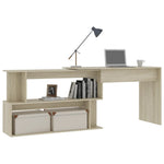 Skrivebord For Hjørne Sonoma Eik 200X50X76 Cm Konstruert Tre