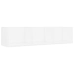 Veggmontert Cd-Hylle Hvit 75X18X18 Cm Konstruert Tre