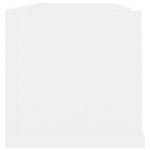 Veggmontert Cd-Hylle Hvit 75X18X18 Cm Konstruert Tre