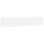 Veggmontert Cd-Hylle Hvit 100X18X18 Cm Sponplate
