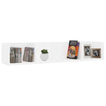 Veggmontert Cd-Hylle Hvit 100X18X18 Cm Sponplate