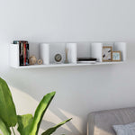 Veggmontert Cd-Hylle Hvit 100X18X18 Cm Sponplate