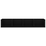 Veggmontert Cd-Hylle Svart 100X18X18 Cm Konstruert Tre