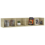 Veggmontert Cd-Hylle Sonoma Eik 100X18X18 Cm Konstruert Tre