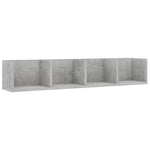 Veggmontert Cd-Hylle Betonggrå 100X18X18 Cm Konstruert Tre