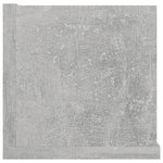 Veggmontert Cd-Hylle Betonggrå 100X18X18 Cm Konstruert Tre