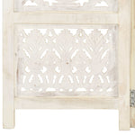 Romdeler Håndskåret 5 Paneler Hvit 200X165 Cm Heltre Mango