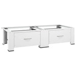 Dobbel Sokkel Til Vaskemaskin Og Tørketrommel Med Skuffer Hvit