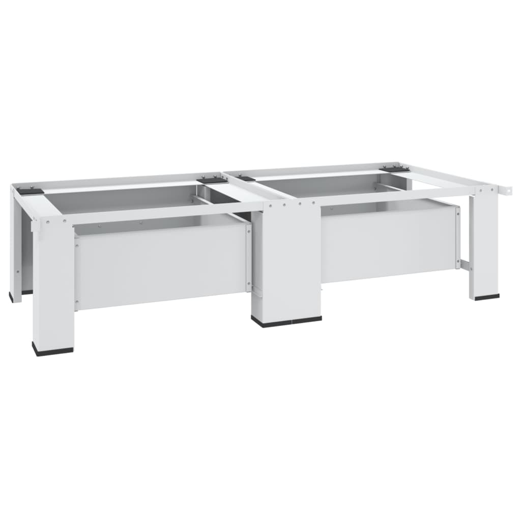 Dobbel Sokkel Til Vaskemaskin Og Tørketrommel Med Skuffer Hvit