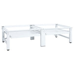 Stativ Til Vaskemaskin/Tørketrommel Med Uttrekkbare Hyller Hvit