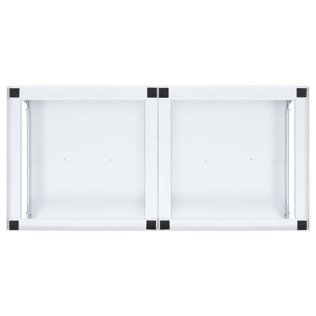 Stativ Til Vaskemaskin/Tørketrommel Med Uttrekkbare Hyller Hvit