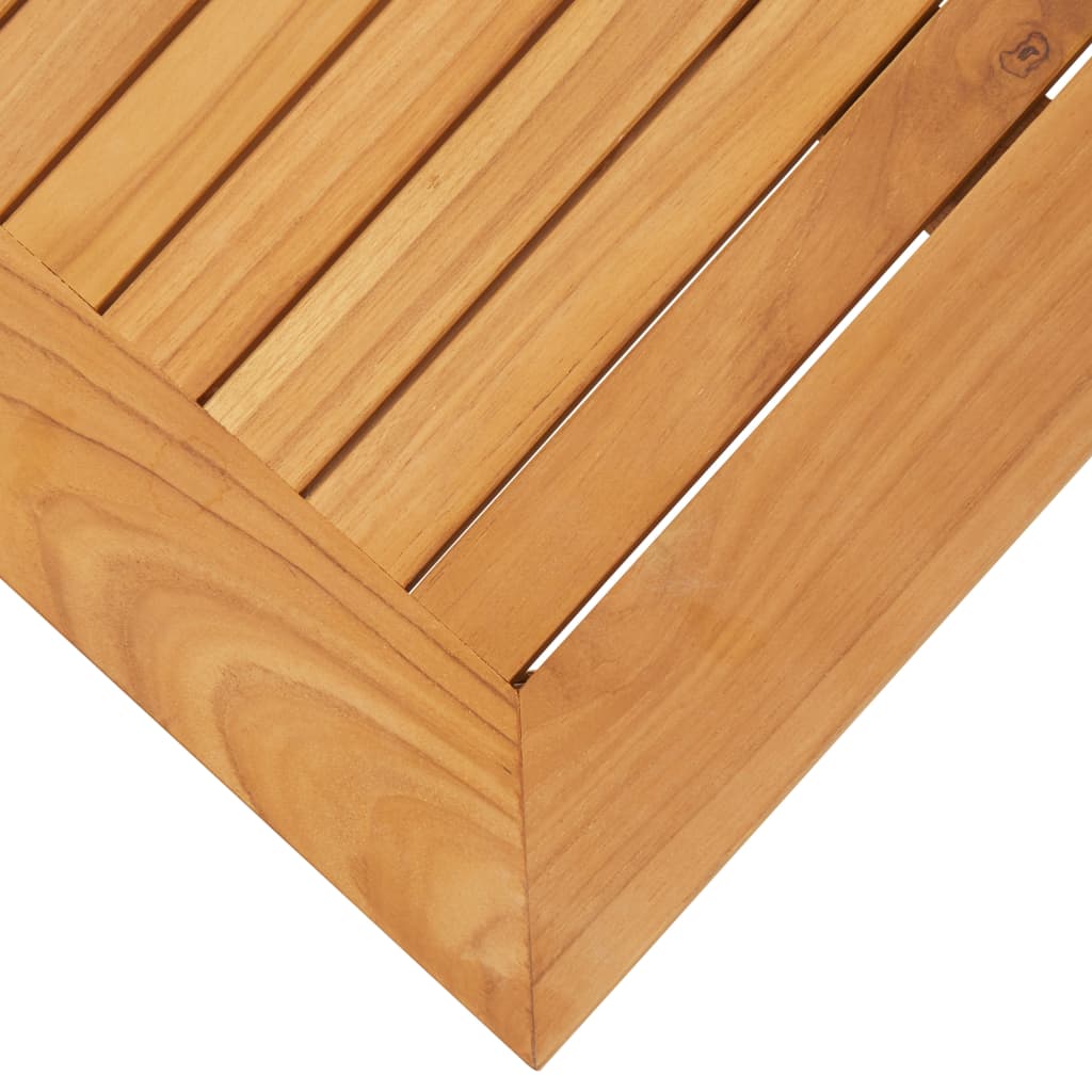 Sidebord Til Hage 45X45X38 Cm Heltre Teak Og Rustfritt Stål