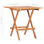 Sammenleggbart Bistrobord 60X60X65 Cm Heltre Teak