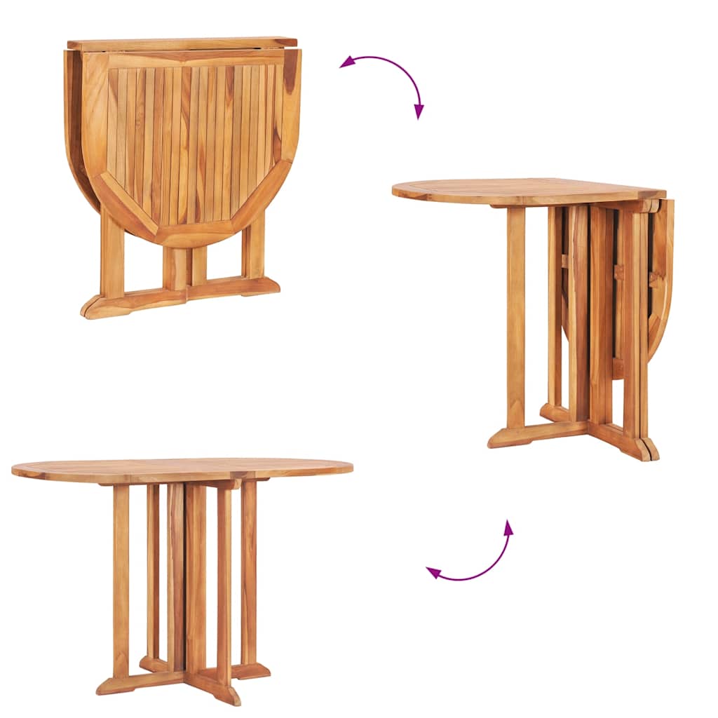 Sammenleggbart Sommerfuglbord For Hage 120X70X75 Cm Heltre Teak