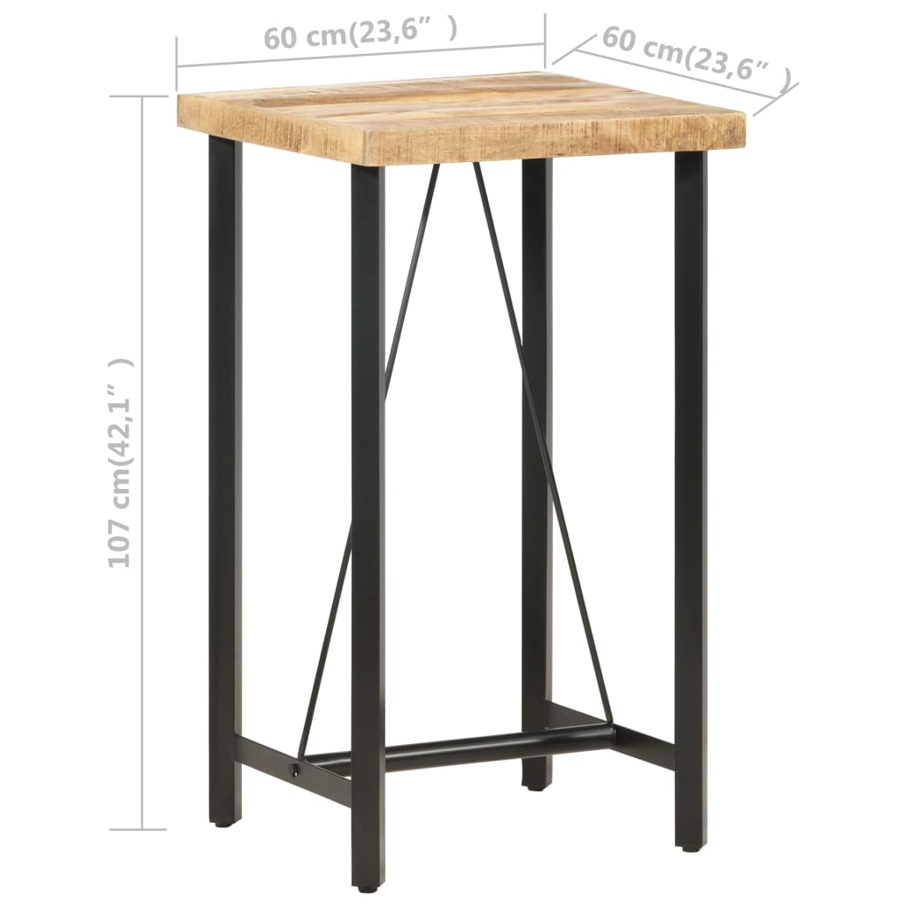 Barbord 60X60X107 Cm Grov Heltre Mango