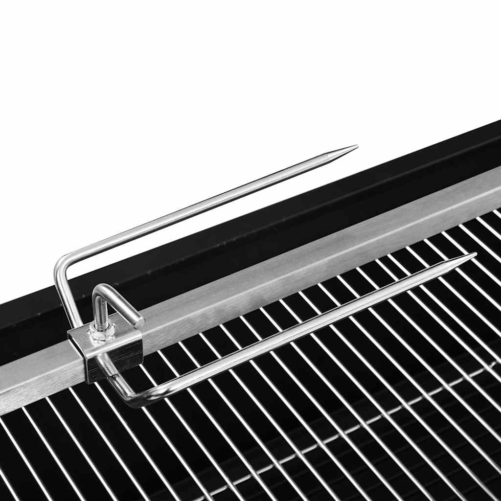 Grill Med Elektrisk Grillspyd Rustfritt Stål