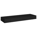 Vegghylle Med Skuff Svart 80X25X8 Cm