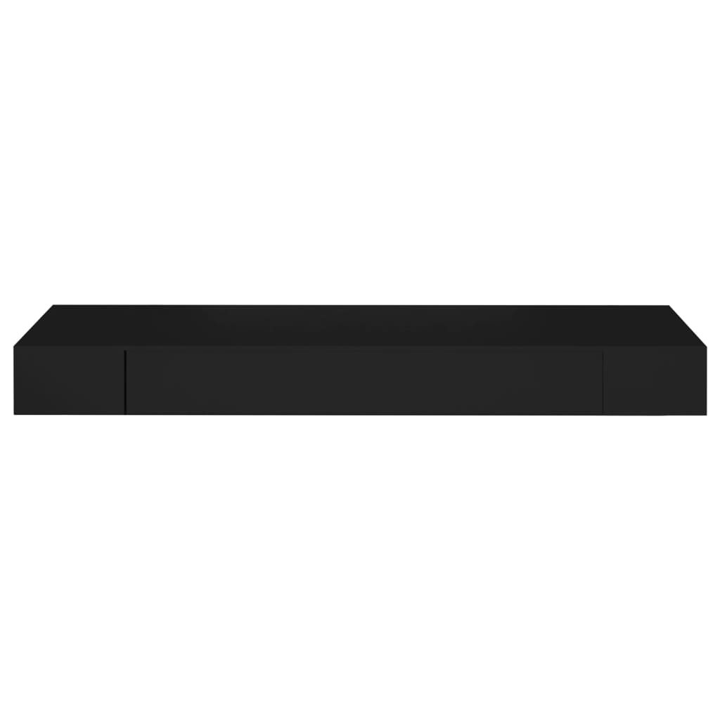Vegghylle Med Skuff Svart 80X25X8 Cm