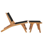Solseng Med Fotstøtte Heltre Teak Tre Og Tau